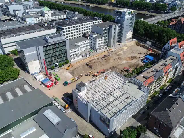 Dokumentation einer Baustelle per Drohne in Bremen