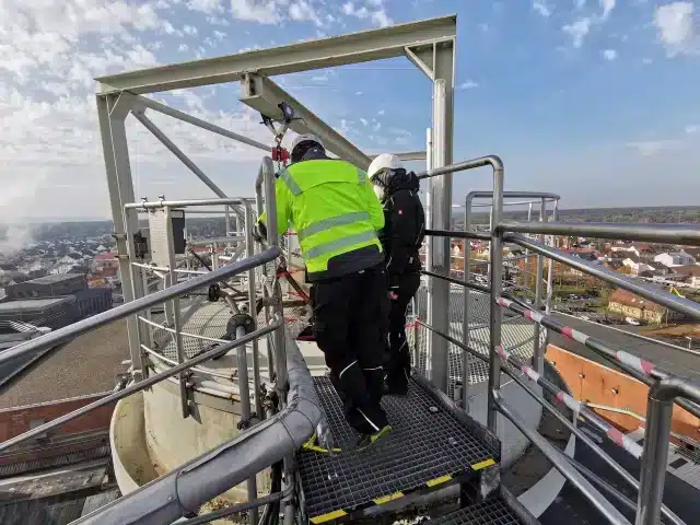 Chris und Juliana auf einem Bleichturm