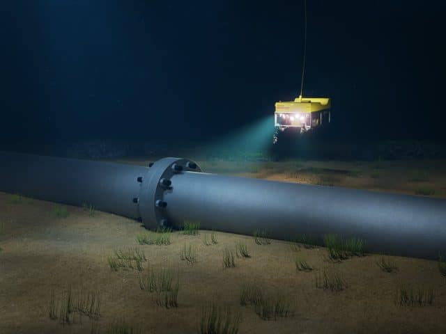 Rov inspiziert Pipeline