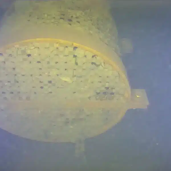 Stahlwerk-Inspektion mit Drohnentechnologie 32 Inspektion unter Wasser Kühlturm Einlaufkorb
